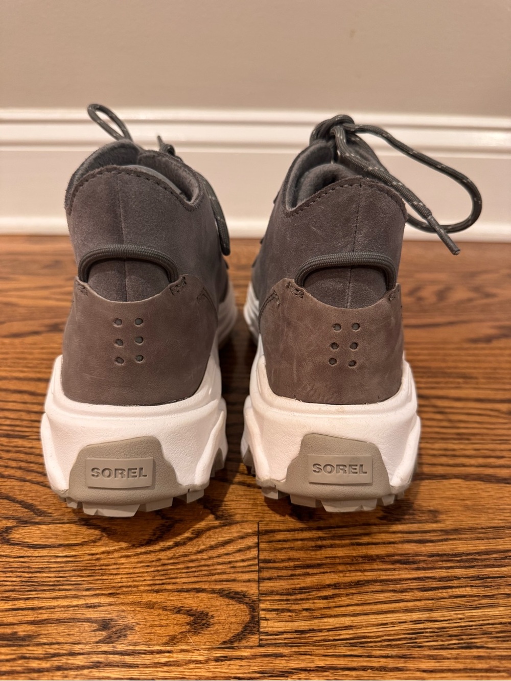 SOREL Kinetic Breakthru Caribou Waterproof Chunky Grey Wool-Accent Boots - Picture 3 of 4